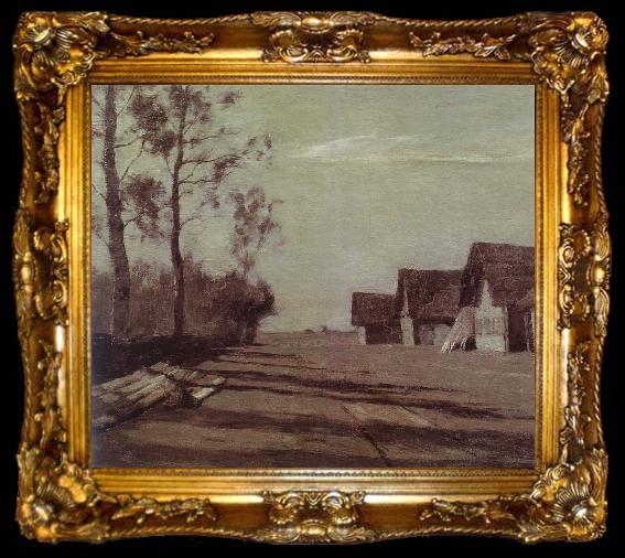 framed  Isaac Levitan Village by Moonlight, ta009-2